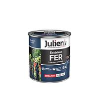 Julien Peinture Fer Anti-Rouille Brillant - Portes, grilles, portails, mobilier de jardin en métal - Bleu Cobalt 0,5 L