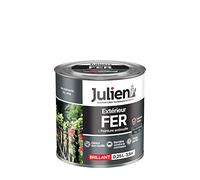 Julien Peinture Fer Anti-Rouille Brillant - Portes, grilles, portails, mobilier de jardin en métal - Gris Anthracite 0,25 L