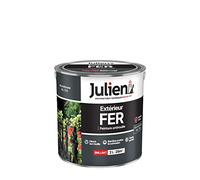 Julien Peinture Fer Anti-Rouille Brillant - Portes, grilles, portails, mobilier de jardin en métal - Gris Anthracite 2 L