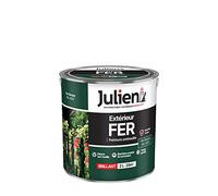 Julien Peinture Fer Anti-Rouille Brillant - Portes, grilles, portails, mobilier de jardin en métal - Vert Basque 2 L