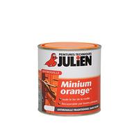 Julien Peinture Minium Orange - Primaire antirouille pour fer - Mat Orange 0,5L