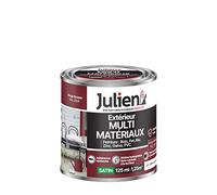 Julien Peinture Multi-Matériaux Satin en phase Aqueuse - Bois, Fer, Alu, PVC, Zinc, Acier galvanisé, brut ou peint - Rouge Basque 0,125 L