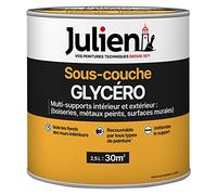 Julien Peinture Sous-Couche - Glycéro Intérieur et Extérieur - pour Pièces Sèches et Humides - Blanc Mat 2,5L