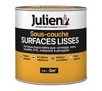 Julien Peinture Sous-Couche - surfaces Lisses Intérieur et Extérieur - pour Supports Lisses ou Difficiles - Blanc Mat 0,5L