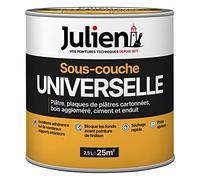 Julien Sous-couche Universelle pour Plâtre, Aggloméré, Ciment et Enduit Mat Blanc 2,5L