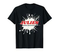 Julien Power Unleashed Red Name Design T-Shirt Graphique avec Valeur