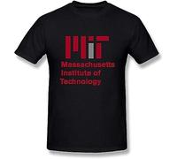 Juliet Yedda Men's Massachusetts Institute of Technology MIT Cotton Tee Shirts Black T-Shirts à Manches Courtes(Large)