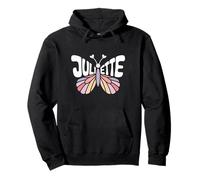 Juliette Butterfly - Word Art personnalisé avec nom Mignon Sweat à Capuche