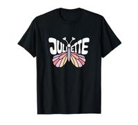 Juliette Butterfly - Word Art personnalisé avec nom Mignon T-Shirt