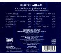 JULIETTE GRECO - UN JOUR D'ETE ET QUELQUES NUITS... CD NEUF