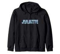 Juliette Sea Waves - Nom personnalisé Ocean Beach Art Sweat à Capuche