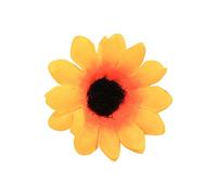 Julihai 100 Pièces Têtes de Fleurs Artificielles en Tissu de Marguerite Gerbera, 11 Couleurs, Artisanat de Décoration de Mariage Bricolage pour Décoration de Table en Verre à Vin (#2Tournesol Jaune)