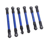 Julihai 6 Pièces Biellette de Direction de Voiture RC, Pièce de Rechange en Alliage D'aluminium pour Slash Hoss Rustler Stampede 4x4, avec Résistance et durabilité Améliorées (Blue)