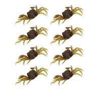 Julihai 8 Pièces Appâts de Crabe Artificiels 13 Cm 33.5g Simulation de Crabe Appât de Pêche Souple avec Crochets pour Eau Douce Salée (Tannée)