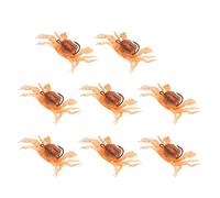 Julihai 8 Pièces Appâts de Crabe Artificiels 13 Cm 33.5g Simulation de Crabe Appât de Pêche Souple avec Crochets pour Eau Douce Salée (Orange Jaune)