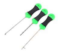 Julihai Aiguille de Raccord en Acier Inoxydable pour Pêche à la Carpe, | Kit de 3 Pièces, Construction en Acier Inoxydable et Plastique, pour Montage sur Ver et Enfilage de Petits Appâts sur