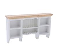 Julihai Armoire de Rangement Miniature pour Maison de Poupée 1:12, Placard Mural Miniature Finition Peinte à la Main, for Maison de Poupée Décoration Intérieure (White)
