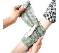 Julihai Bandage de Traumatologie D'urgence, Bandage de Compression de Premiers Secours avec Coussinet Non Adhésif et Applicateur de Pression pour le Contrôle des Hémorragies, Emballage (GREY)