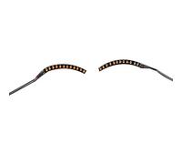 Julihai Bandes Lumineuses LED Lumineuses pour Faux Cils pour Halloween, Boîtes de Nuit, Bande de Maquillage Légère et Fiable, Lampe pour Hommes et Femmes, Longueur de Fil de 39,9 Cm (ORANGE)