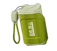 Julihai Banque d'alimentation Portative de Prise Murale de 10000mAh, Chargeur Portatif Compact de Charge Rapide de Double Câble pour iOS, Compagnon de Voyage (Olive Verte)