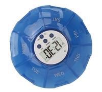 Julihai Boîte à Médicaments Intelligente, Pilulier Hebdomadaire de 7 Jours avec Fonction de Rappel de Lecture D'enregistrement, Grand écran Numérique et Texte en Braille, Distributeur de (BLUE)