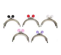 Julihai Cadre de Verrouillage Polyvalent en Demi-cercle de 8,5 Cm pour Sacs de Bricolage, Accessoire de Matériel de Portefeuille Facile à Utiliser, Lot de 5, Fermoir de Sac à Main Magnifiquement