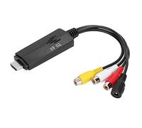 Julihai Convertisseur AV Mâle vers Femelle, Prend en Charge la Transmission Vidéo NTSC/PAL, adapté aux Enregistreurs DVD TV VHS VCR, Artisanat de Haute Spécification avec Câble USB Inclus