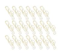 Julihai Crafty - Ensemble de Trombones pour Notes de Musique, pour Scrapbooking, Marques de Calendrier, 20 Pièces, Fil de Fer 1,2 Cm, 0,5 Pouces X 3,5 Cm, 1,4 Pouces (GOLD)