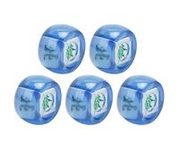 Julihai Dés Mahjong, Jeu de Dés en Plastique pour Jeux de société et Enseignement Numérique, Conception Légère, Sud-Ouest Nord pour Casino et Jeux à Boire (Bleu Transparent)