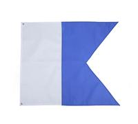 Julihai Drapeaux de Plongée Bleu et Blanc, Pavillon de Plongée 70x60cm en Polyester pour Activités de Snorkeling Sous-marines