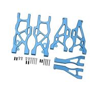 Julihai Ensemble de Bras de Suspension Avant et Arrière RC, Bras Oscillant Supérieur Inférieur en Alliage D'aluminium Améliorés pour Voitures RC Tout-Terrain Mojave 6S 1/7, avec (Blue)