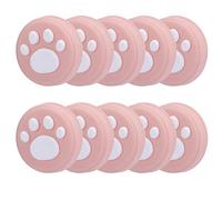 Julihai Ensemble de Couvercles de Poignée de Pouce de Chat, Capuchons de Joystick en Silicone pour Joueurs Légers, 10 Pièces (Fond de Teint Griffe Blanche)