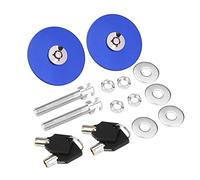 Julihai Ensemble de Verrouillage de Capot Universel, Verrouillage de Protection de Capot sécurisé pour Voitures de Rallye Professionnelles, en Alliage D'aluminium à Haute Résistance, Facile à (BLUE)