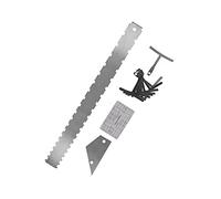 Julihai Ensemble D'outils de Mesure de Guitare, Kit de Jauge de Règle de Nivellement D'arc de Cou en Acier Inoxydable avec Sac en Flanelle, pour Mesure de la Hauteur des Cordes de (SILVER)