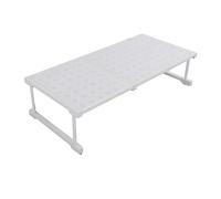 Julihai Étagère de Rangement Extensible pour Placard, Solide et Durable, pour Un Espace de Cuisine Propre et organisé, en Acier au Carbone et en Plastique, 16,5 Pouces X 8,7 Pouces (Longueur 67-88