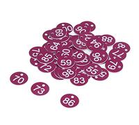 Julihai Étiquette Numérotée Simple et Belle, Ronde pour Apiculture, Facile à Utiliser pour la Signalisation du Rucher, Couleur Verte, 50 Pièces (PURPLE)