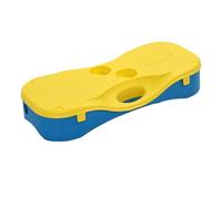 Julihai Filet de badminton portable, filet de sport en polypropylène ABS robuste de 9,8 pieds avec base de rangement pour jeu de tennis en cour extérieur et intérieur (jaune)