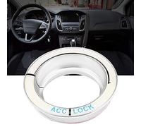 Julihai Garniture de Couvercle Circulaire de Commutateur D'allumage Adaptée pour 2005 à 2018, Porte-clés Lumineux Unique pour un Intérieur de Voiture élégant (SILVER)