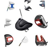 Julihai Housse de Putter de Golf, Couvre-tête de Maillet Ultra épais à 3 Couches pour Putter à Shaft Central, avec Fermeture Auto-agrippante Résistante, intérieures : 14 X 12,5 X 2,5 Cm (Rouge)