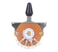 Julihai Interrupteur de Guitare électrique à 5 Voies avec Vis de Montage, pour Pièces de Guitare de Style Lame de Garde-boue (BLACK)