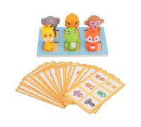 Julihai Jeu de Correspondance d'animaux, Jouets éducatifs Interactifs Doux et Sûrs pour Tout-Petits avec Base en Bois