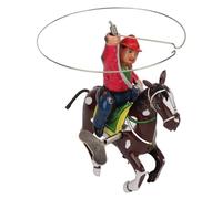 Julihai Jouet de Figurine Vintage Mécanique à Remontage Mécanique, Jouet à Mouvement de Balançoire en Lasso de Cowboy avec Une Esthétique Traditionnelle Authentique pour la Décoration de
