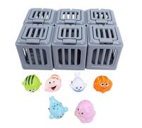 Julihai Jouets de Plongée en Piscine pour Enfants, évier à Fond lesté ou Jeu de Plongée Flottant avec 6 Animaux Océaniques Flottants pour Le Jeu d'eau à L'heure du Bain