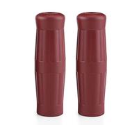 Julihai Julihai Poignées de Guidon de Moto, Poignées Universelles en Caoutchouc 22 Mm/25 Mm, Design Classique de Bouteille de, Noir (Café)