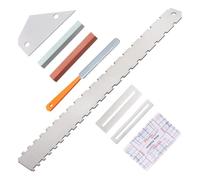 Julihai Kit de Nivellement de Frettes de Guitare, Ensemble de Limes de | Bord Droit cranté, Lime en Acier Inoxydable, Protection de Touche, Pierres de Polissage, pour ukulélé Acoustique électrique