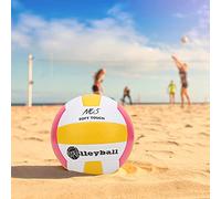 Julihai LEIJIAER Volleyball en PU, Matériau élastique Doux, Couleur Vive, Doublure en Butyle, adapté à L'entraînement et à la Compétition, Bleu/Rose (Pink)