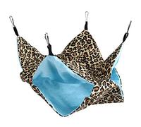 Julihai Lit Suspendu pour Hamster, Hamac en Toile de Velours Doux, Sac de Couchage Double Couche, Boucles en Alliage de Zinc, Lieu de Repos Pratique et Sûr pour Hamster, Pliage et Nettoyage Faciles,