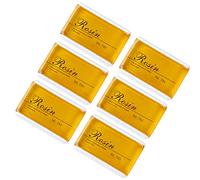 Julihai Lot de 6 Tubes de Colophane pour Violon, Violoncelle et Archet. Colophane pour Archet D'alto, Faible Production de Poussière, Contrôle Précis de L'archet, avec couvercle. (YELLOW)