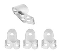 Julihai Médiators en Métal, 3 Médiators pour Index et 1 pour Pouce, Accessoires de Scène Professionnels de Taille Standard, pour la Pratique de la Guitare, de la Basse et du ukulélé. (SILVER)
