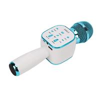 Julihai Microphone Bluetooth sans Fil, Haut-Parleur Haute Puissance 5 W avec Réverbération D'effet Sonore, Batterie 2000 MAh pour Enregistrement de karaoké à Domicile